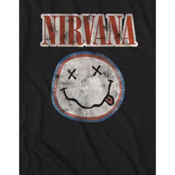 Camiseta de Nirvana - Logo Distressed - Talla S XXL - para Hombre - Color Negro