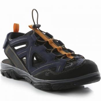 Regatta Sandalias Westshore III RMF735 hzg, trekking para hombre, color azul (45), diseño denim/flame