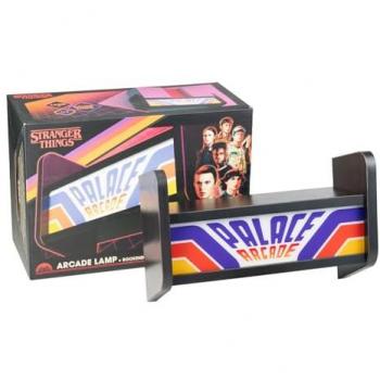 Lámpara Arcade Stranger Things MDF Acrílico USB-C Batería 2000mAh con Estantería Integrada