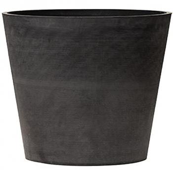 Maceta Cono Truncado Reciclada Ø 50 Cm Hecha a Mano Antracita, capacidad 70 L