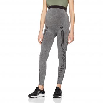 MAMALICIOUS Mlannie Active Tights, Medías Premamá para Mujer, Gris