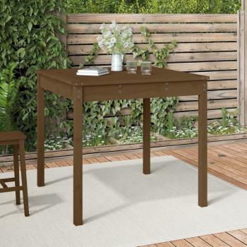 Mesa de jardín madera maciza de pino 82,5x82,5x76 cm color marrón miel