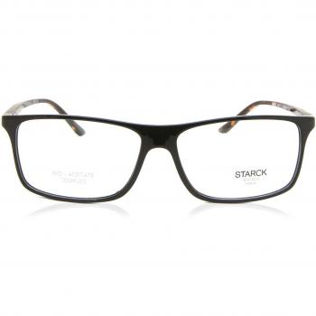 Starck SH1240X 0034 Armazones para Hombre Negros, Lentes Recetadas Para Hombre Negros, Gafas Recetadas para Hombre Negras