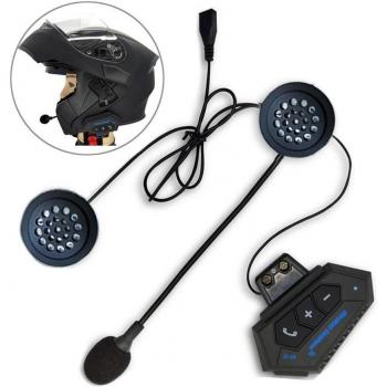 Auriculares Inalámbricos BT12 para Casco de Motocicleta con Micrófono Manos Libres y Bluetooth