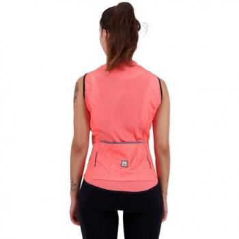 Chaleco cortavientos Santini Nebula rosa granatina mujer - Corte Classic - M
