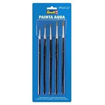 Revell - Painta Aqua, Set de Pinceles, Escala 6