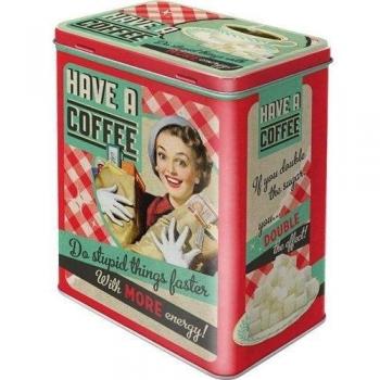 Nostalgic-Art Caja de Almacenamiento Retro L Have A Coffee – Idea de Regalo para Aficionados a Nostalgia, Lata Grande de café, Diseño Vintage, 3 l