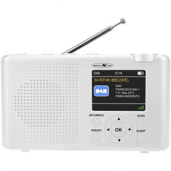 Radio de mesa recargable DAB+/FM Reflexion TRA23DAB/WH blanca