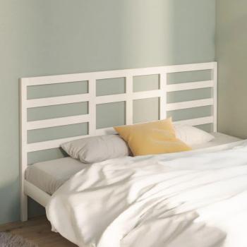 Cabecero para cama de madera maciza de pino blanco 186x4x104 cm