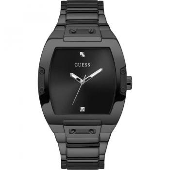 Guess Minimalist Style Stainless Steel Bracelet Watch for Men, Black, One Size