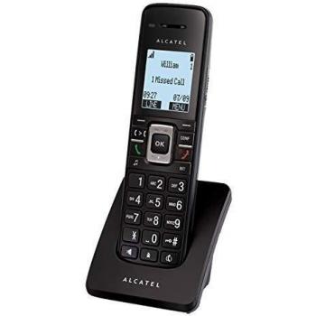 Teléfono de Mano DECT Alcatel IP15 con Identificador de Llamadas, Color Negro