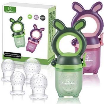 Alimentador Antiahogo para Bebés con Chupete de Fruta - Pack de 2 Unidades