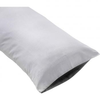 Sancarlos - Funda de almohada para cama, 100% Algodón, Color blanco, Cama de 90 cm