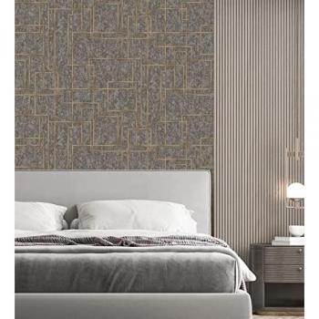 Muestra DIN A4 de Papel Pintado Vinílico Lavable Moderno con Relieve de Líneas Geométricas - Allure Lines 681633 de GAULAN