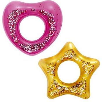 Bestway aufblasbarer Glitter Glitzer-Schwimmring 91 cm Flotador hinchable con purpurina, color surtido,
