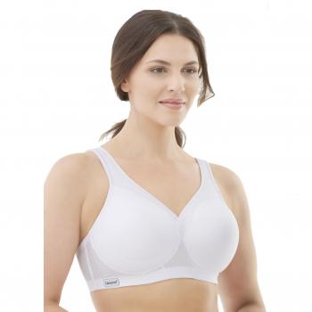Glamorise MagicLift Seamless Wireless Sports Bra - White, Women's 36-D