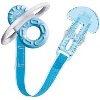 MAM Mordedor Mini Bite & Relax con Clip Fase 1 +2M Azul 1ud
