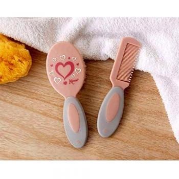 KIOKIDS SET DE PEINE Y CEPILLO DE CERDAS NATURALES EN ROSA