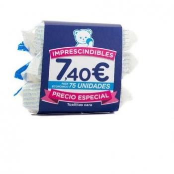 Mustela Toallitas Limpiadoras para Cara Pack de 3 x 25 unidades (75 toallitas en total)