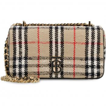 Burberry Women's Small Lola Check Crossbody Bag in Beige, Size: ONE SIZE, Color A7026