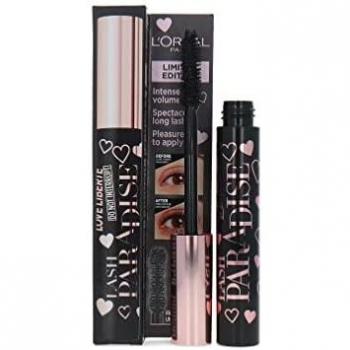 L'Oréal Paris, Máscara de pestañas de Edición Limitada San Valentín, Para aportar Volumen y Longitud, Lash Paradise, Negro, 6.4 ml