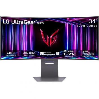 LG UltraGear 34GS95QE 34 240Hz Curved OLED Gaming Monitor with FreeSync Premium Pro & G-Sync Compatibility, 3440 x 1440 Resolution, DCI-P3 98.5%, HDMI,