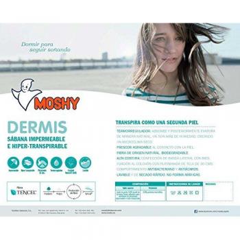 Protector de Colchón Miroytengo Dermis Blanco Impermeable Transpirable Antiácaros Suave 135x180/190 Cm