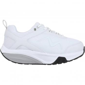 MBT Women's Sport 4 White Leather Textile Sneakers