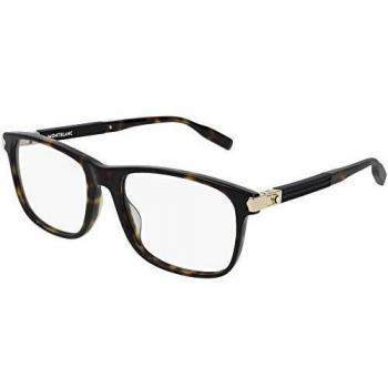 Montblanc Gafas anteojos MB0035O 007 habana marco de plástico del tamaño de 57 mm de gafas de hombre