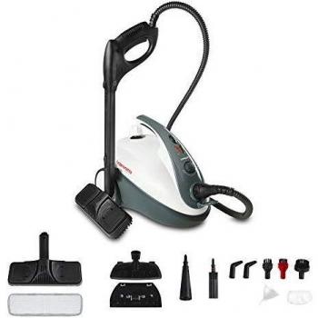Polti Vaporetto Smart 30_S Limpiador a vapor, 3 Bar, Mata y elimina el 99.99% * de virus, gérmenes y bacterias compartimento para accesorios integrado, 1800 W, Gris y blanco