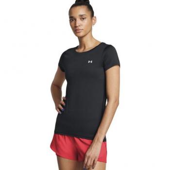 Camiseta Técnica de Manga Corta Under Armour Tech Mesh para Mujer, Color Negro, Talla S, Material Poliéster, Ideal para Multideporte