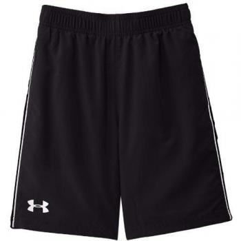 Under Armour Edge - Pantalones cortos de fútbol para niño, color negro / blanco, talla 15 años