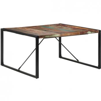 vidaXL Dining Table 140x140x75 cm Solid Reclaimed Wood