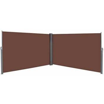 vidaXL Toldo Lateral Retráctil 180x600cm Marrón Sombrilla Terraza Jardín Casa