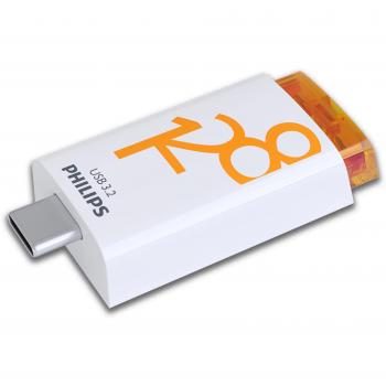Pendrive Philips Click Edition USB-C 128 GB 3.2 Gen 1 con Velocidad de Lectura hasta 120 MB/s para PC, Portátil, Smartphone y Tableta