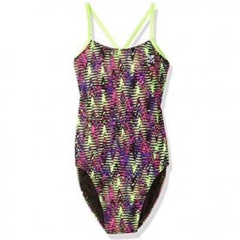 TYR Waikiki Cutoutfit - Bañador para Mujer, Mujer, CWAI7A, Amarillo/Morado, Talla 36
