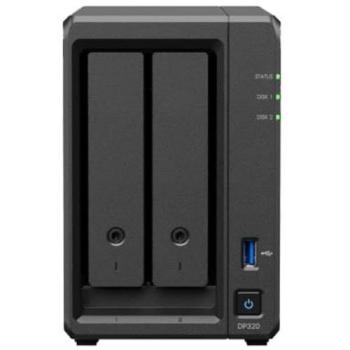 Servidor NAS Synology DP320 16TB, R1600, 8GB, Doble LAN, USB 3.2, Protección de Datos Ciberresistente