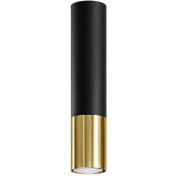 Foco Downlight Loopez Acero Oro y Negro - 1 Bombilla 29cm
