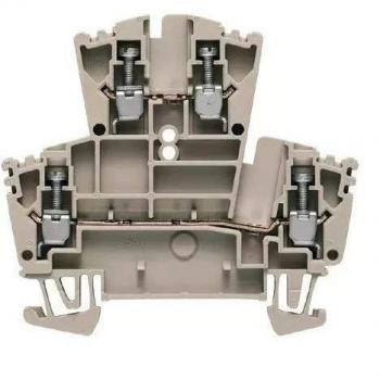 Weidmüller 1021500000 WDK 2.5 Bornes de paso, 2 Pisos, 2.5mm², Caja de 100