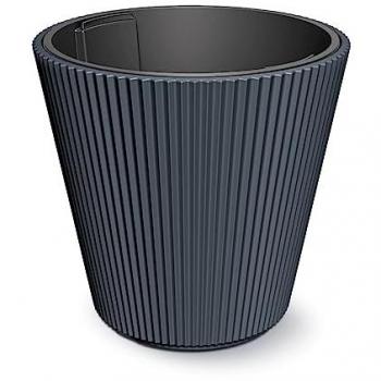 Macetero Antracita con Depósito MILLY 34,9 x 34,9 x 35,5 cm - Capacidad 23 L