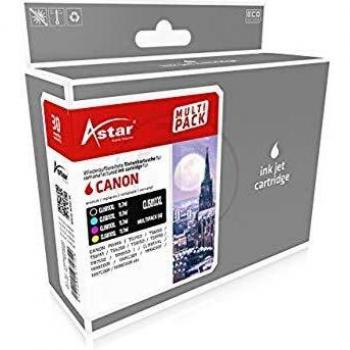 Cartucho de tinta multipack Astar AS70007 compatible Canon 1998C005 (Negro, Cian, Magenta, Amarillo) 4x11,7ml