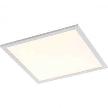 Lindby Quais Panel LED 40x40 cm 4.000K, Lámpara de techo moderna en blanco, hecha de plástico, para cocina, 1 llama, plafón LED