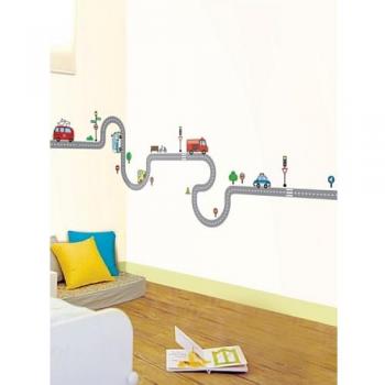 Ambience Live Vinilo Coches y Carreteras para niños Multicolores