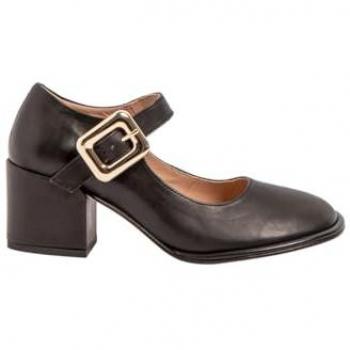 Zapatos de Tacón Neosens S3373 de Piel Negra con Hebilla para Mujer (5-8 cm)