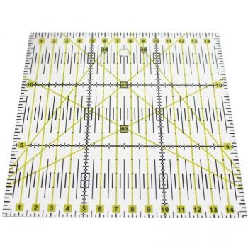 Hrph Reglas de patchwork acrílico escala exacta transparente regla hogar jardín artes artesanía herramientas de coser medida Accessorie