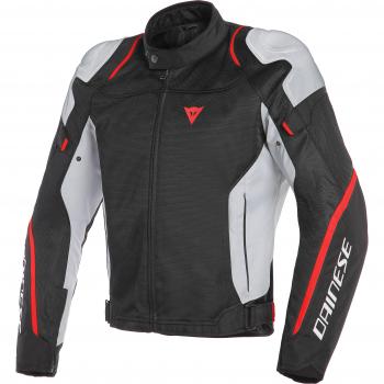 Dainese Chaqueta para moto, Negro/Gris Glacier/Rojo, Talla 50