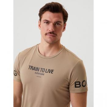 Björn Borg Borg Graphic T-shirt Beige, L