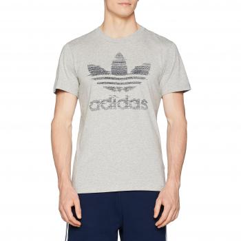 Adidas Traction Trefoi Camiseta, Hombre, Gris