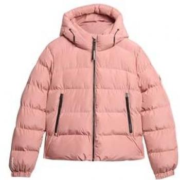 Chaqueta con capucha Superdry Hooded Sports Puffer rosa mujer