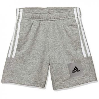 adidas Dmh 3Streifen Shorts Pantalones Cortos para niños, Infantil, Color Gris y Blanco, 128